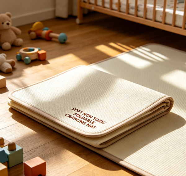 Soft Non Toxic Foldable Crawling Mat for Infants and Toddlers