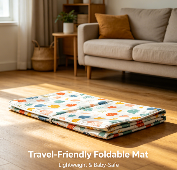 Travel Friendly Lightweight Foldable Mat for Babies and Young Children